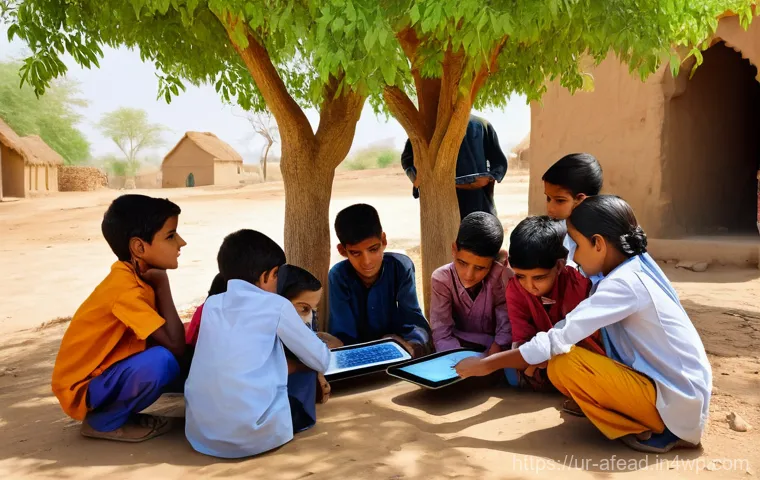 공동체 내 교육 자원의 배분 - **Prompt:** A split image contrasting two classroom environments. On the left side, depict a brightl...